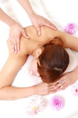 Woman getting a back massage　